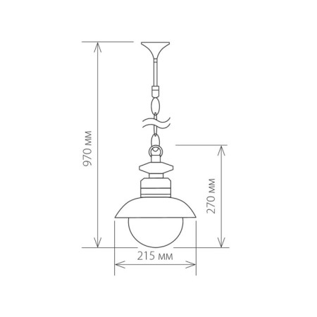 Elektrostandard Lamp Garden-Park, 60 W, E27, IP44, suspended, talli h black-1