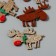 Decor for the creativity of the felt shine "Deer" silver 5.5x7 cm