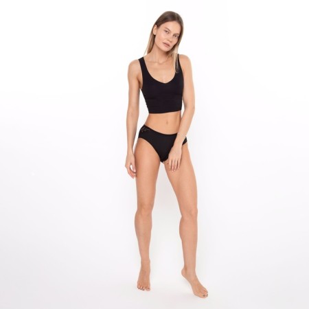 Top seamless female, black color, size 42-44 (m)-3