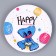 Disposable paper plate "Happy Birthday", 18 cm