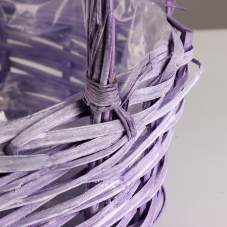 A set of baskets of 3 pcs, d34x14xh40 cm, lilac, willow-4