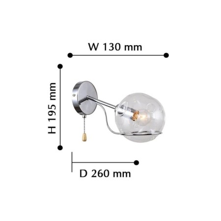 Bra Darina, 1x40W E14, Color Chrome-3