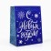 New Year's Gift Laminated Gift "Happy New Year", snowflakes, glitter, MS, 18 x 23 x 10 cm, New Year