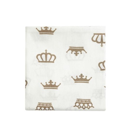 A set of pillowcases, size 40x60 cm, print, crown, white color - 2 pcs.-4