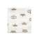 A set of pillowcases, size 40x60 cm, print, crown, white color - 2 pcs.