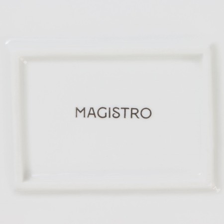 Porcelain dining plate Magistro "Tandy", 25 × 20 cm, white color-4