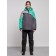 Ski suit female winter, size 58, green color