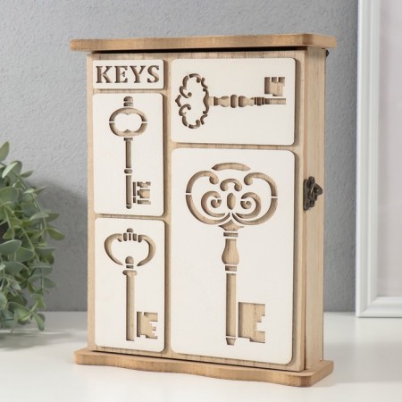 Keywood tree 6 hooks "Keys" 6.2x19.5x25.2 cm-2