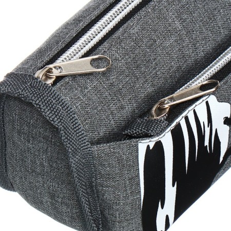 School Penal on the zipper Calligrata "Sport", 2 departments, gray-3