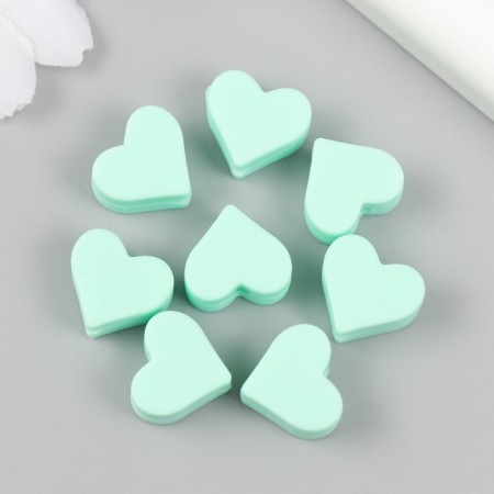 Busina silicone "heart" mint green d = 1.4 cm-1