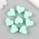 Busina silicone "heart" mint green d = 1.4 cm