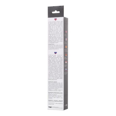Anal chain Toyfa A-Toys Coron, silicone, black color, 35.9cm-4