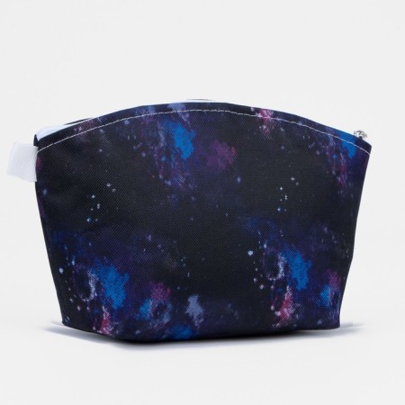 Cosmetic bag with lightning, black/blue color