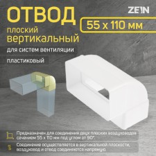 Division Zein, flat, vertical, ventilation, 55 x 110 mm