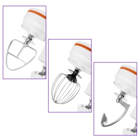 Mixer KitFort KT-3045-3, planetary, 1200 W, 4 l, 6 speeds, white-orange-3