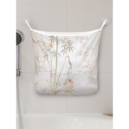 Organizer in a bathtub on the suction cups “Birds on branches”, for storing toys and trifles, size 33x39 cm