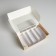 Box for eclairs, confectionery packaging, 5 inserts, “for inspiration”, 25.2 x 15 x 7 cm