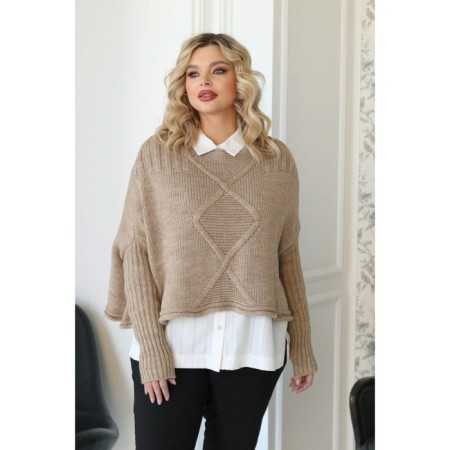 Female jumper, size 62, beige color-4