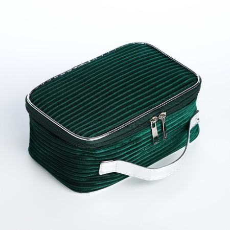 Lightning cosmetic bag, green color