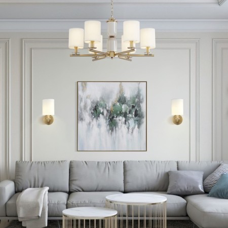 Wall lamp EuroSvet Caprera 60146/1, E14, 1x40W, 200x120x270 mm, brass color-3