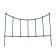 Decorative fence, 60 × 410 cm, 5 sections, metal, green, "horizontal"