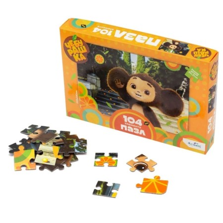 Puzzle "Cheburashka. Will we be friends? ", 104 elements-1