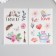 Stick Paper "Birds in love" set of 6 sheets 18.6x10 cm