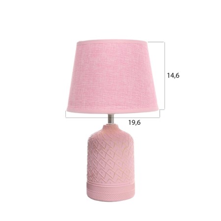 Table lamp "pattern" 1x40W E14 pink 20x20x34cm-5