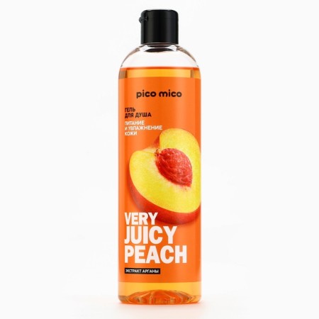 Shower gel Very Juicy Peach, 400 ml, peach aroma, Pico Mico-1