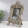 Polystone photo frame 10x15 cm "lush leaves" silver with gold 28x18 cm