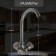 Kitchen mixer Zein Z3664, two-wound, pour height 22 cm, ABS plastic, graphite