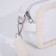 Bag Cross-Bodi with a zipper, white color