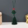 Suspension textiles, plastic "Knot of happiness and infinity" Dark green 8.5 cm