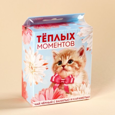 Чай чёрный со вкусом ваниль и карамель «Тёплых моментов» с европодвесом, 50 г.-5