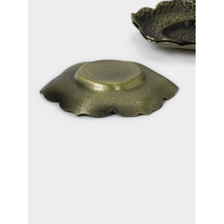 Copper and incense stand for the tea ceremony, set 3 pieces, 9.6 x 1.3 cm-3