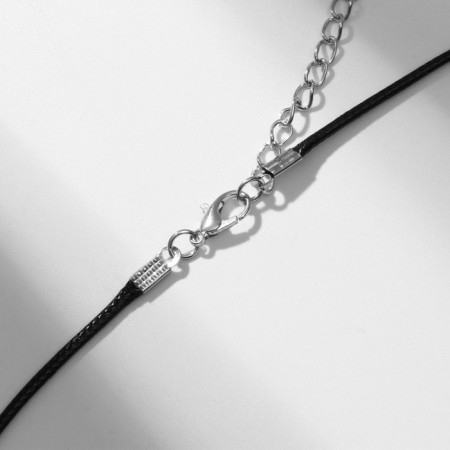 Unisex "Fang" Tiger, color black silver on a black lace, 42 cm-2