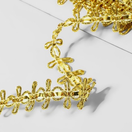Decorative braid, 18 mm, 10 ± 1 m, gold color-1