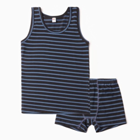 A set for a boy (T-shirt, panties), dark blue color, height 110-116 cm