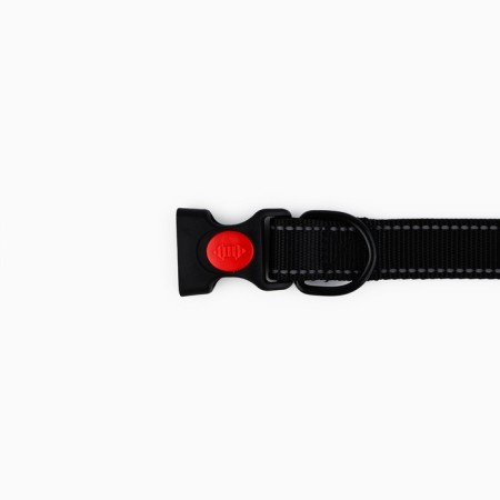 A collar with a nylon lining with a fastx 2.5 cm, bc black-6