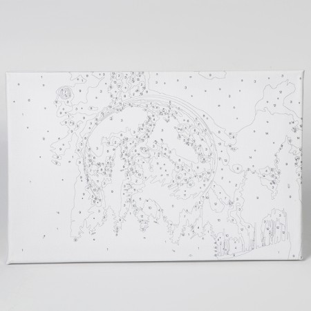 Picture on numbers with a subframe and garland "Cosmos", 20 x 30 cm-6