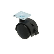 Furniture wheel, d = 40 mm, on the site, with a brake