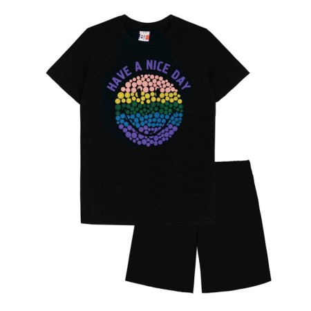 Kit for girls (T -shirt, shorts), height 110 cm, black color