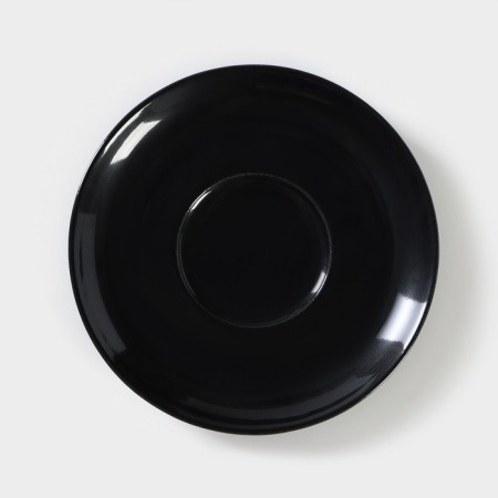 Porcelain saucer "watercolor", d = 14.5 cm, black color