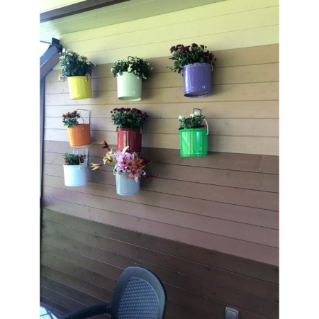 Flowers' set: bracket + kashpo, purple color