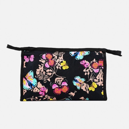 Cosmetic bag with lightning, black color-1