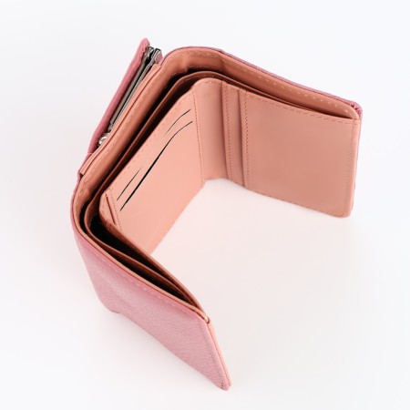 Women's wallet on magnets, pink color-4
