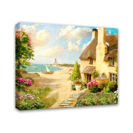 Picture on the subframe "House by the sea" 40*50 cm-1