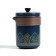 A set for a tea ceremony of 6 items per 3 people: a cup 50 ml, a kettle 280 ml, blue