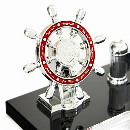 Table 7V1 set with a business card holder and clock, black tree 511394-3