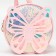 Baby backpack on a zipper, light pink color